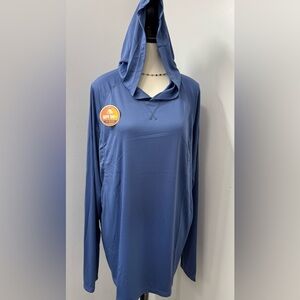 PINDORA Blue Women's Long Sleeve Top Sweatshirts Hoodie Casual UPF 50+ XL